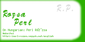 rozsa perl business card